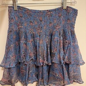 Twelfth Street by Cynthia Floral Blue and Pink Skirt